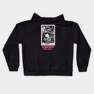 Opening Pandora's Box - Curiosity Killed The Cat - Red Outlined Version Kids Hoodie